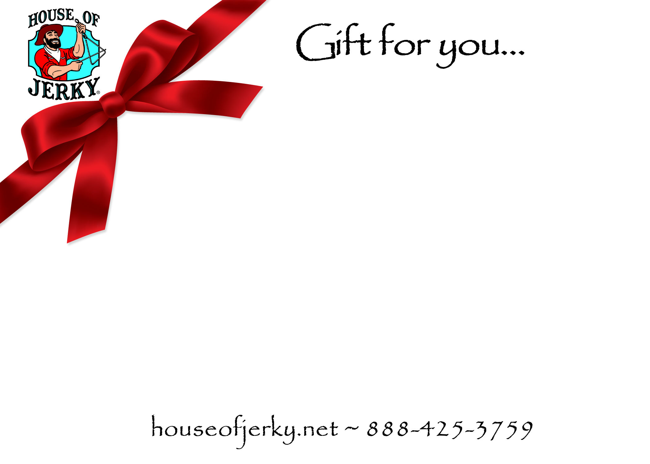 Gift card - Red Ribbon - House of Jerky